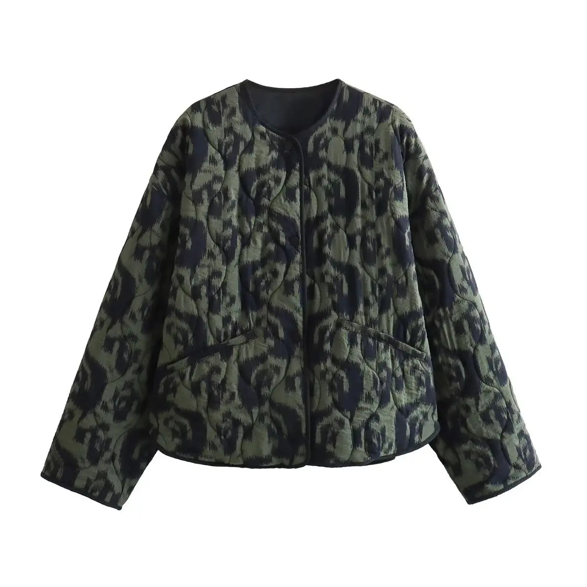 Foreign Trade Women's Clothing New Style, Fashionable And Versatile, Animal Pattern Printed Cotton Jacket Jacket-Style Heaven