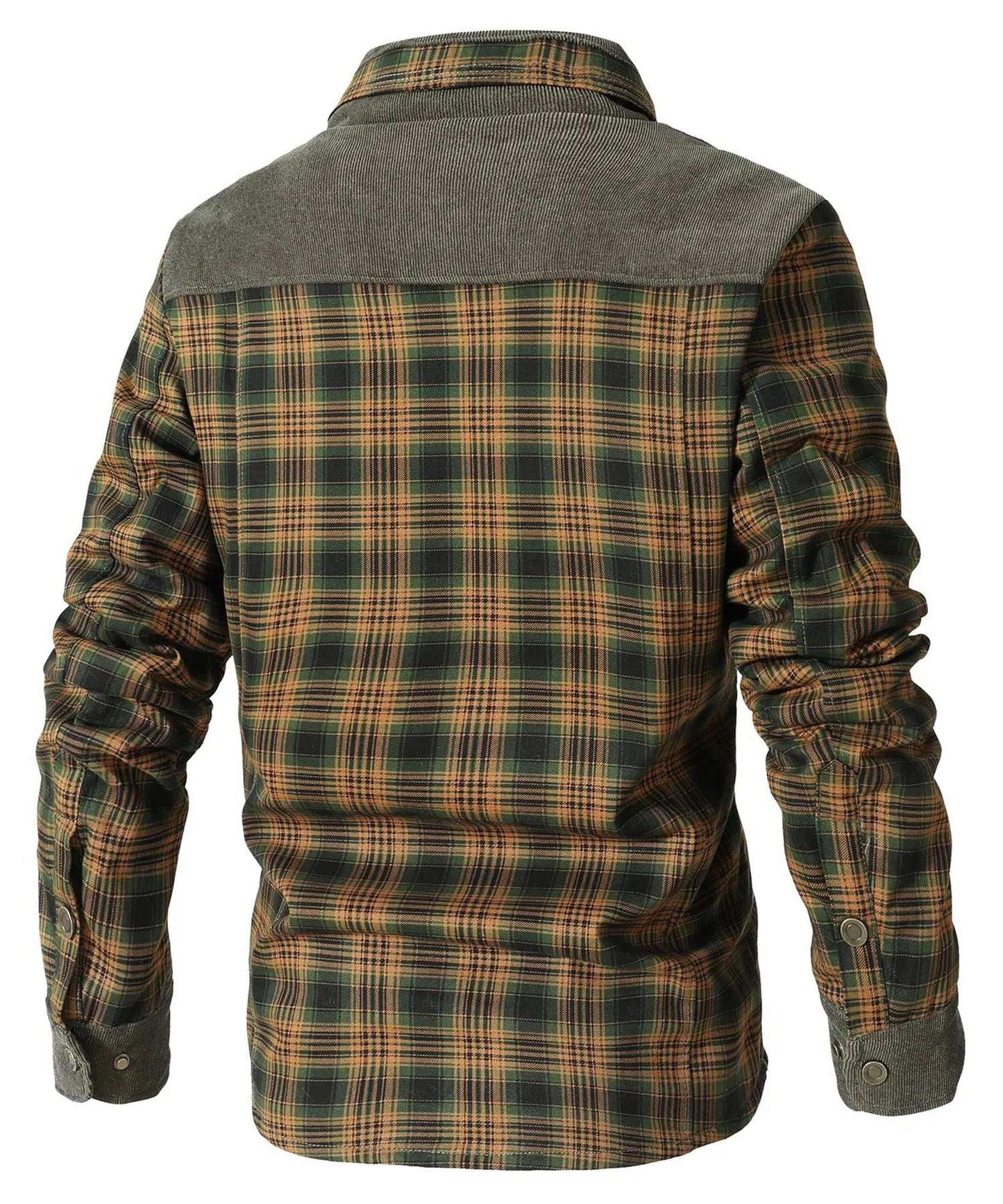 Coats & Jackets - Men's Bomber Jacket Plaid Sherpa Lined Flannel Shirt Jacket - Winter Warm Button-Up