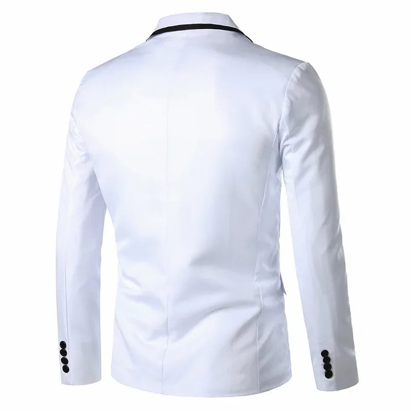 Slims Men's Western-style Blazer Speed Selling Fashionable Solid Color Business Suit Casual Scene-Style Heaven