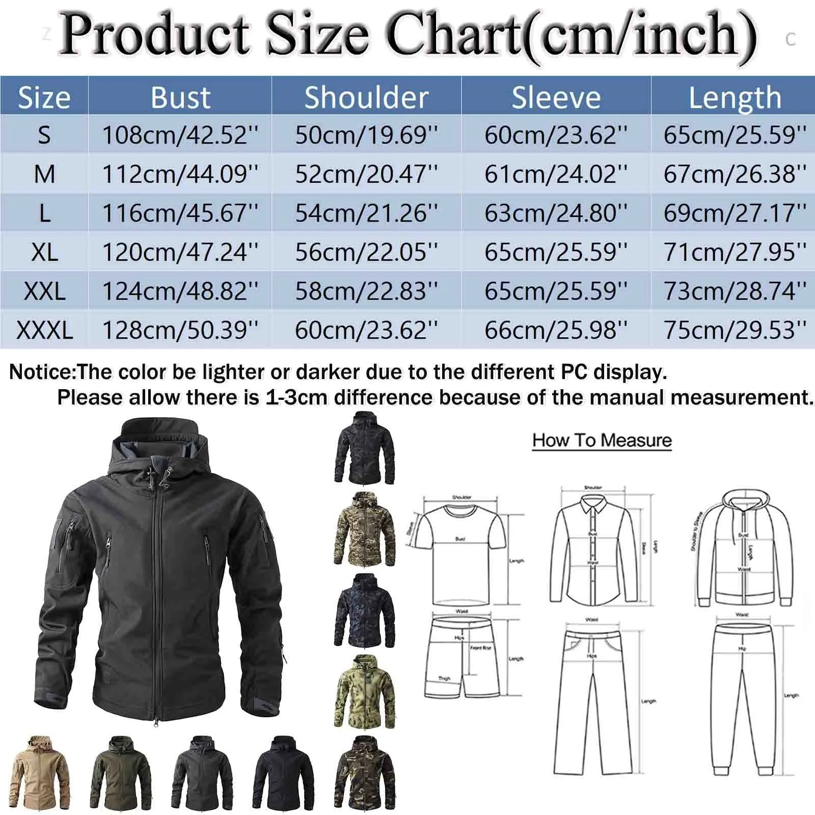 Men's Hooded Tactical Fleece Jackets Solid Outdoor Sport Climbing Hiking Camping Windbreak Multi-Pockets Three-in-One Outwears-Style Heaven