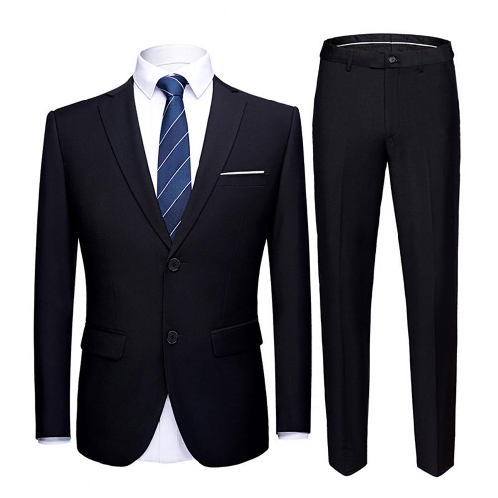 Jacket + Pants 2 Pieces Set / Fashion New Men's Casual Boutique Business Dress Wedding Groom Suit Coat Blazers Trousers - Suits in ##color## by Style Heaven | High-Quality & Trendy Fashion