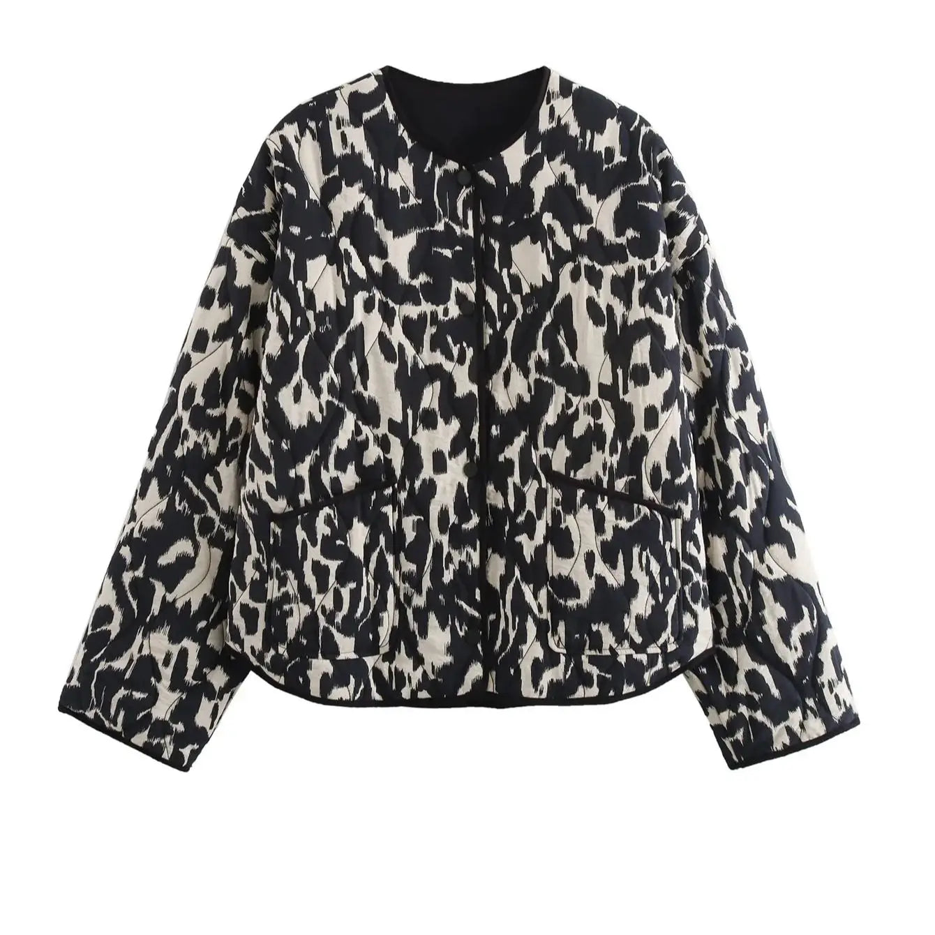 Foreign Trade Women's Clothing New Style, Fashionable And Versatile, Animal Pattern Printed Cotton Jacket Jacket-Style Heaven