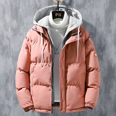 Winter Men's Padded Jackets Fashion Men Cotton Warm Down Hooded Parkas Coats Casual Men Thermal Windbreaker Coats Clothing 5XL-Style Heaven